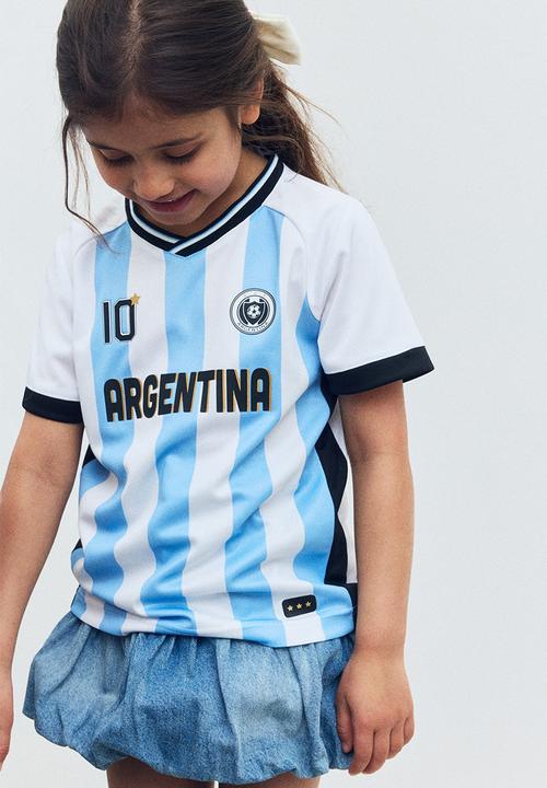 H&M - Printed football shirt - white argentina
