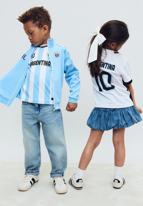 H&M - Printed football shirt - white argentina