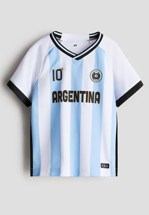 H&M - Printed football shirt - white argentina