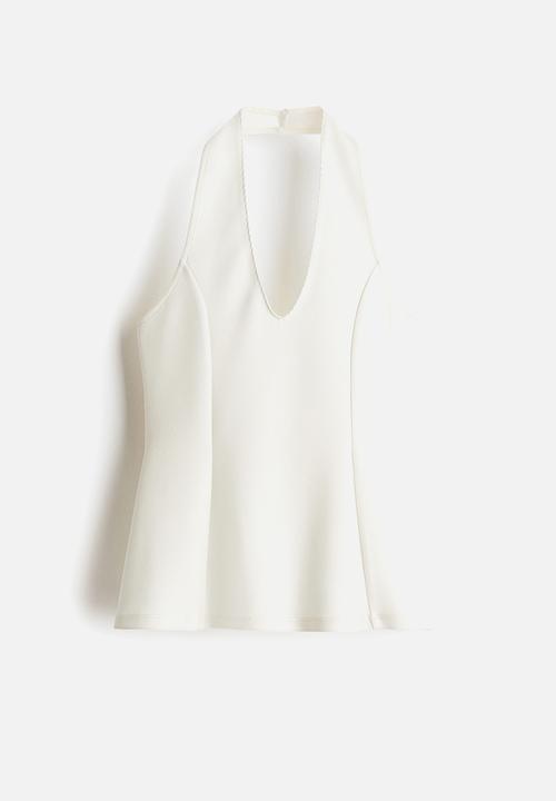 H&M - Halterneck top - white