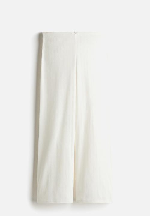 H&M - Pointelle jersey trousers - white