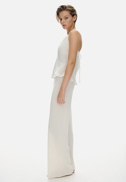 H&M - Pointelle jersey trousers - white