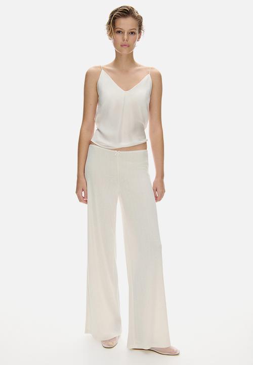 H&M - Pointelle jersey trousers - white