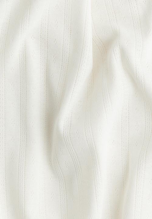 H&M - Pointelle jersey trousers - white