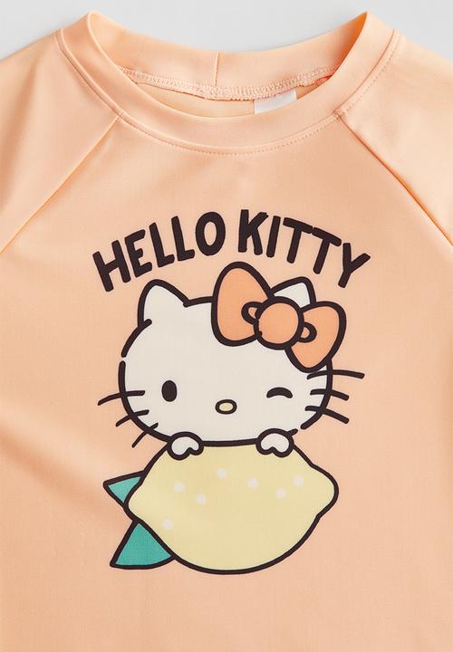 H&M - Upf 50 printed swim top - orange hello kitty