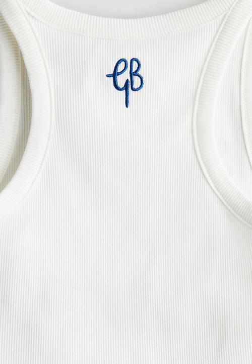 H&M - Printed vest top - white flowers
