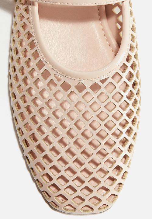 H&M - Perforated mary jane ballet pumps - light beige