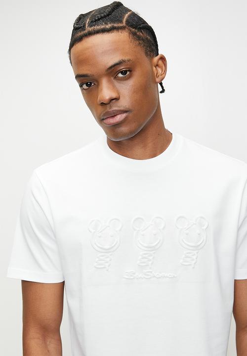 Ben Sherman - Trio Bears Embossed Tee Shirt - White