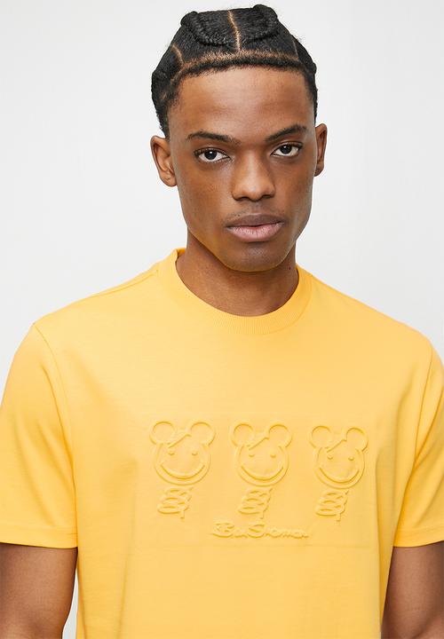 Ben Sherman - Trio Bears Embossed Tee Shirt - Banana