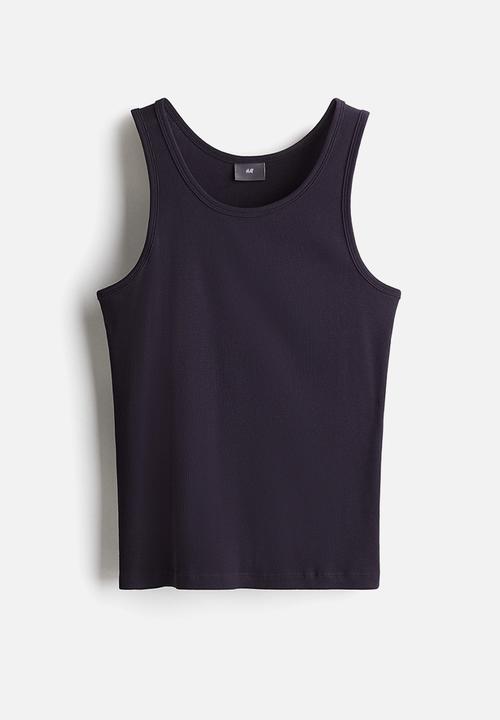 H&M - Cotton pyjama vest top and shorts - blue
