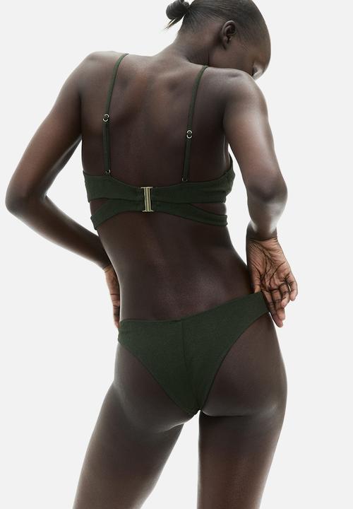 H&M - Brazilian bikini bottoms - dark green