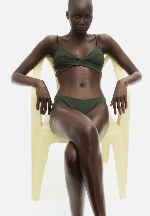 H&M - Brazilian bikini bottoms - dark green