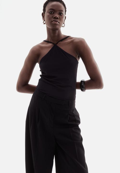 H&M - Crêpe thong body - black
