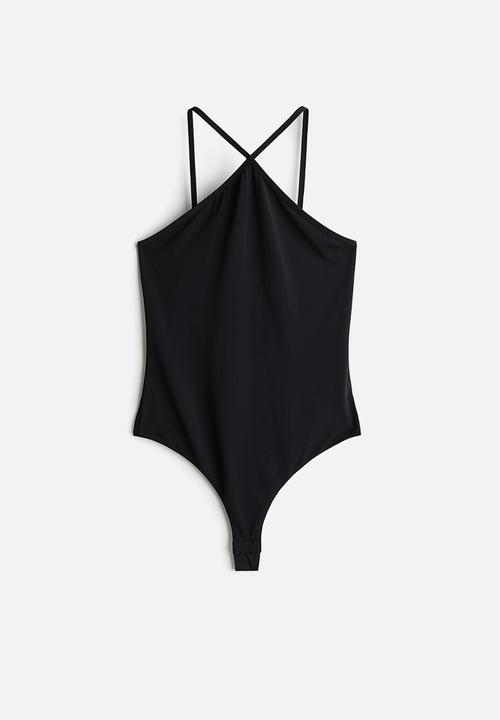 H&M - Crêpe thong body - black