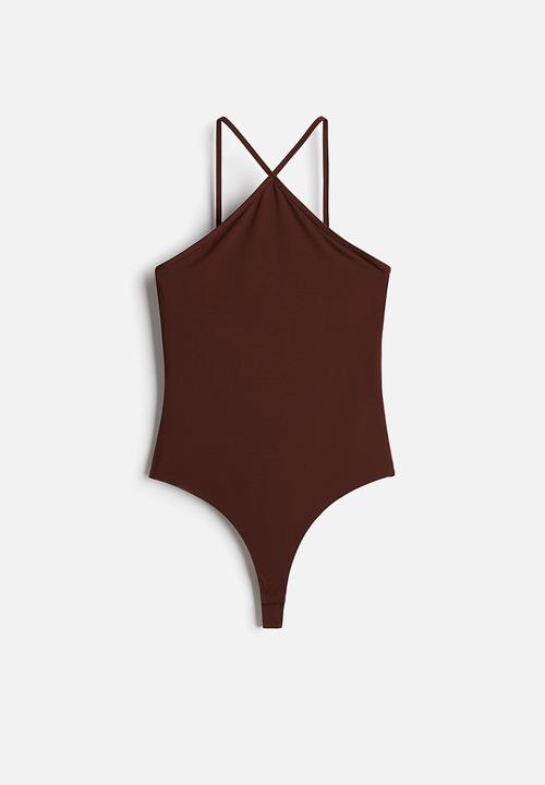 H&M - Crêpe thong body - brown