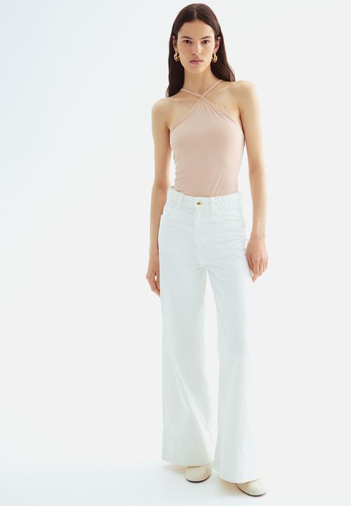 H&M - Crêpe thong body -  powder pink 