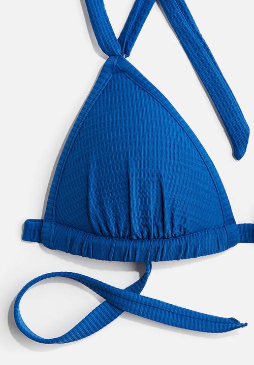H&M - Push-up triangle bikini top - blue