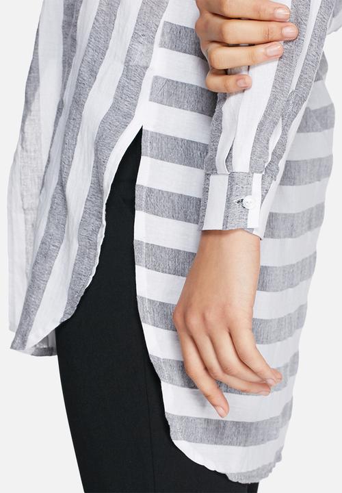 dailyfriday - Longline striped shirt