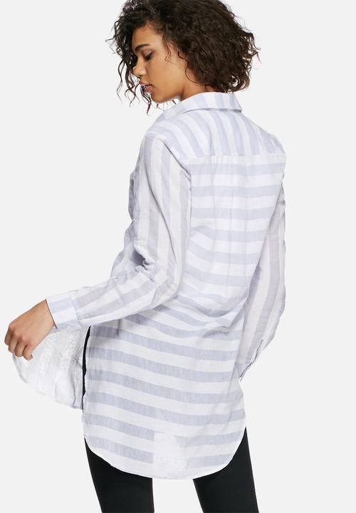 dailyfriday - Longline striped shirt