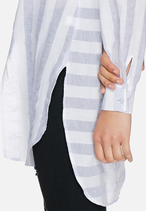 dailyfriday - Longline striped shirt