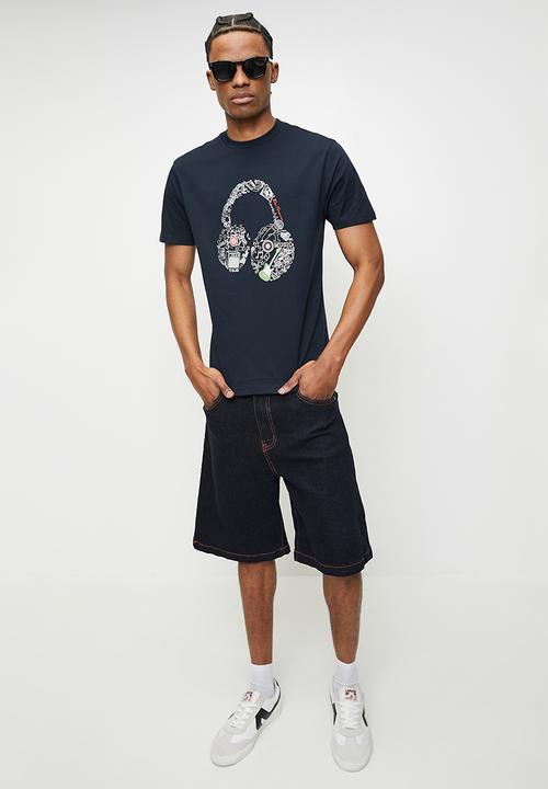 Ben Sherman - Typography Headphones - Navy