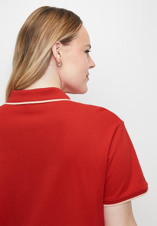 POLO - Plus wmn leah ss golfer dress - red
