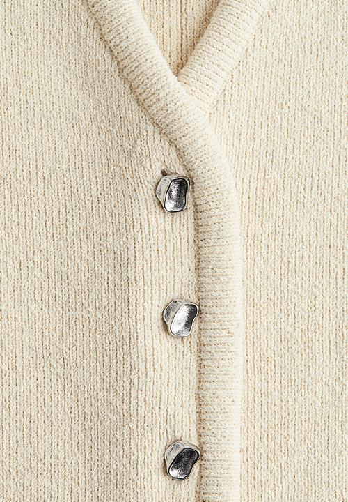 H&M - Knitted waistcoat -  light beige
