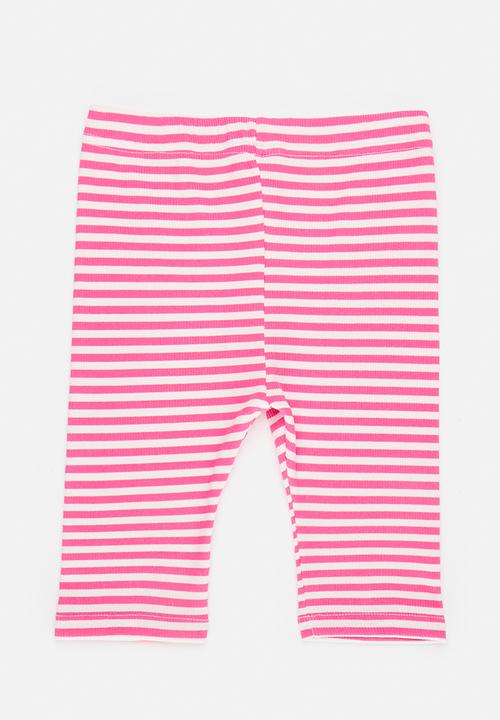Pop Candy - 2 pack leggings - cerise/stripe