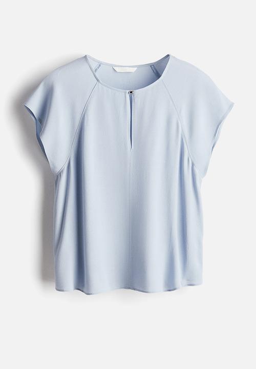H&M - Crêpe blouse -  light blue 