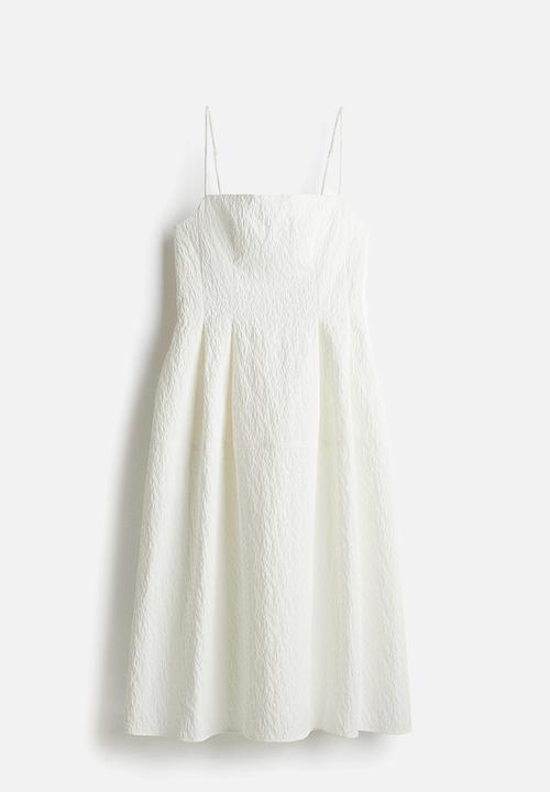 H&M - Jacquard-weave dress - white