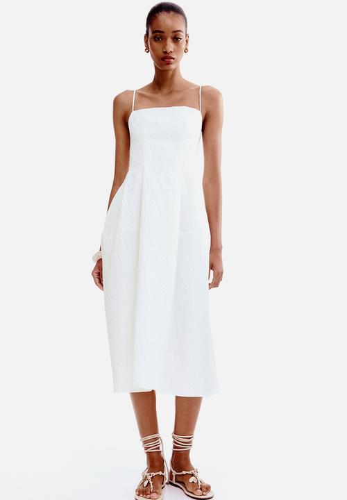 H&M - Jacquard-weave dress - white