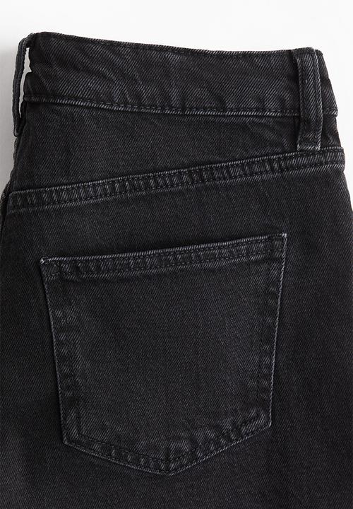 H&M - Lacing-detail denim shorts - black