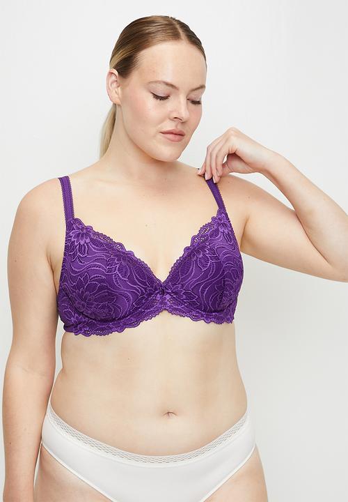 DORINA - Plus Angie 2pack plunge - purple/ivory