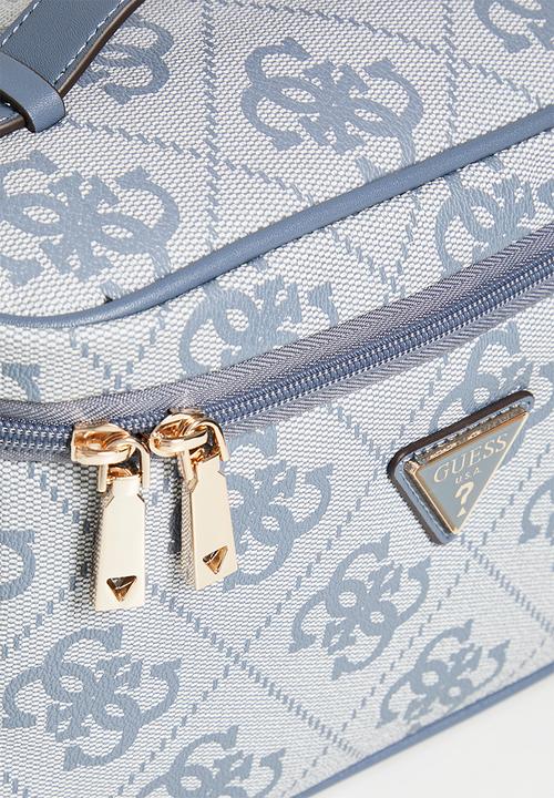 GUESS - Berta toiletry train case -  slate logo