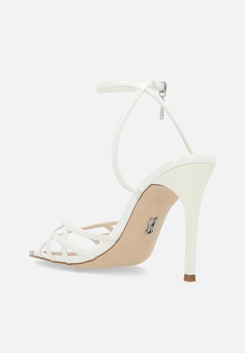 Steve Madden - Peepshow heel - wht patent