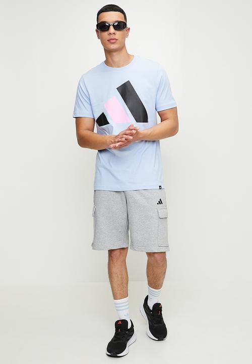 adidas Performance - Big Logo Tee  - Blue dawn