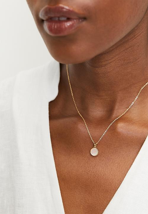 Tessa Design - Kaia pearl encrusted chain necklace - gold