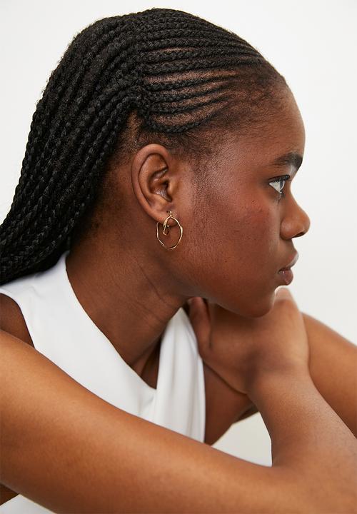 Tessa Design - Kayleigh interlinked hoop earrings-gold