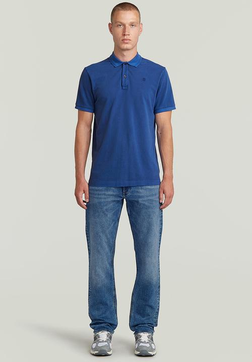 G-STAR - Dunda Overdyed Slim Polo S\S - Racing Blue Gd