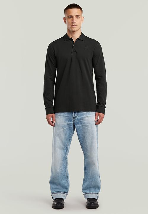 G-STAR - Dunda Slim Polo L\S - Dk Black