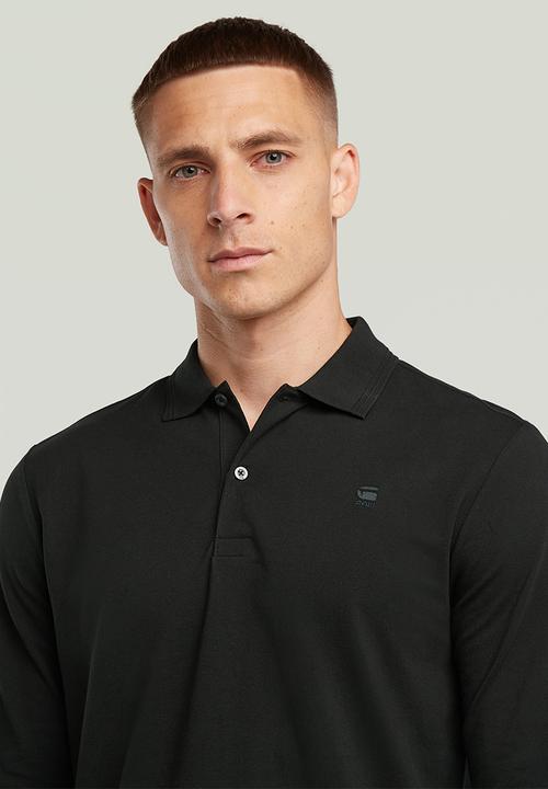 G-STAR - Dunda Slim Polo L\S - Dk Black