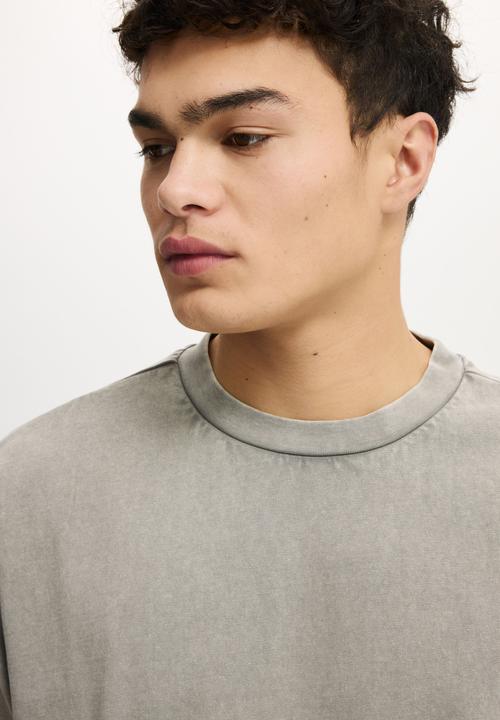 Cotton On - Box Fit T-shirt - Slate Stone Wash