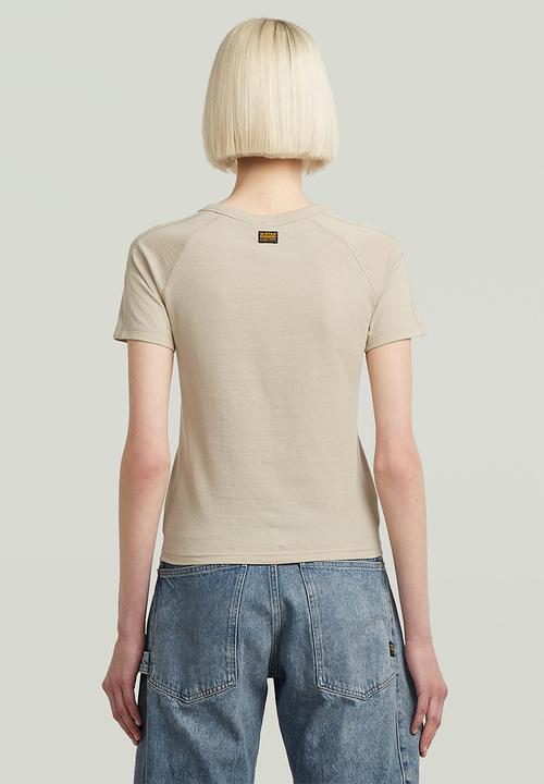 G-STAR - Embro Patch Slim T-Shirt Wmn - Dk Brick