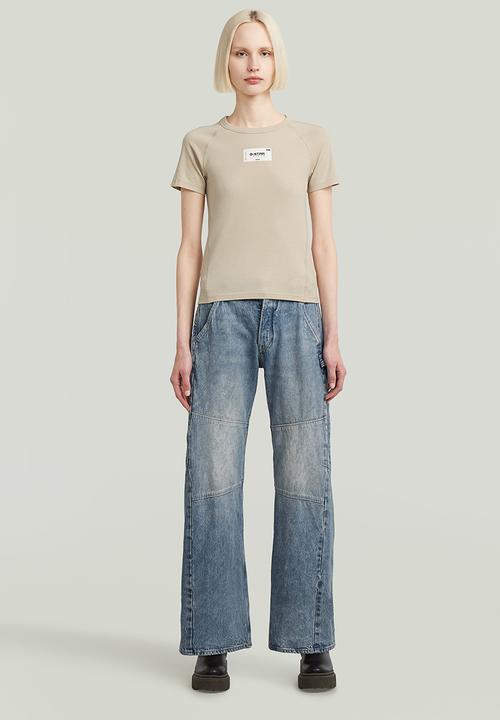 G-STAR - Embro Patch Slim T-Shirt Wmn - Dk Brick