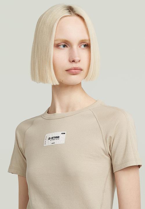 G-STAR - Embro Patch Slim T-Shirt Wmn - Dk Brick