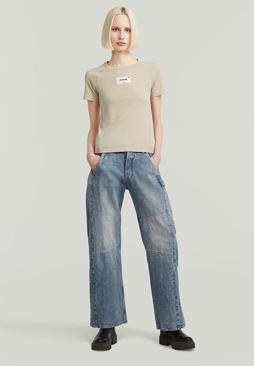G-STAR - Embro Patch Slim T-Shirt Wmn - Dk Brick