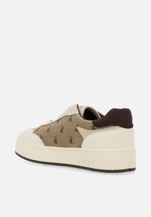 POLO - Panelled sneaker - stone