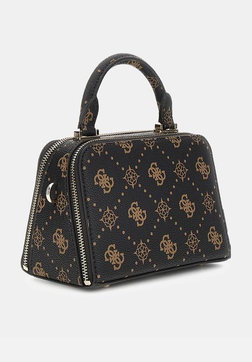 GUESS - Ahb Silia Mini Satchel Bag- Espresso Logo