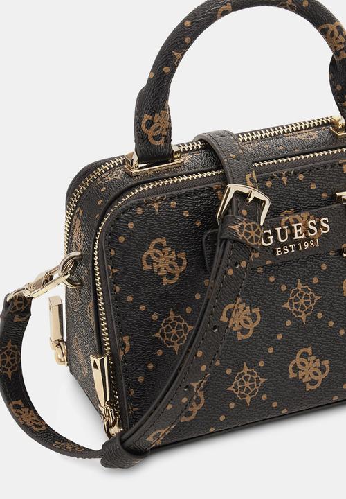 GUESS - Ahb Silia Mini Satchel Bag- Espresso Logo