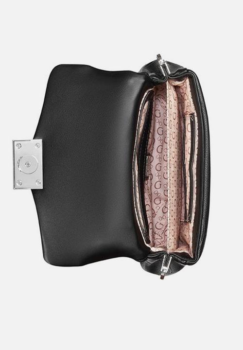 GUESS - Ahb Jarson Crossbody Flap Bag- Black